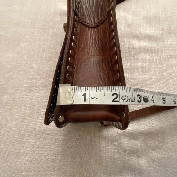 Moroccan Handcrafted Studded Genuine Leather Crossbody Shoulder Bag Clutch NWOT - Picture 7 of 16